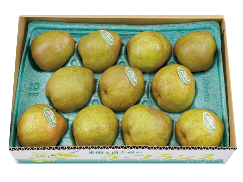 山形産ラ・フランス箱入約5kg10〜12玉（家庭用）