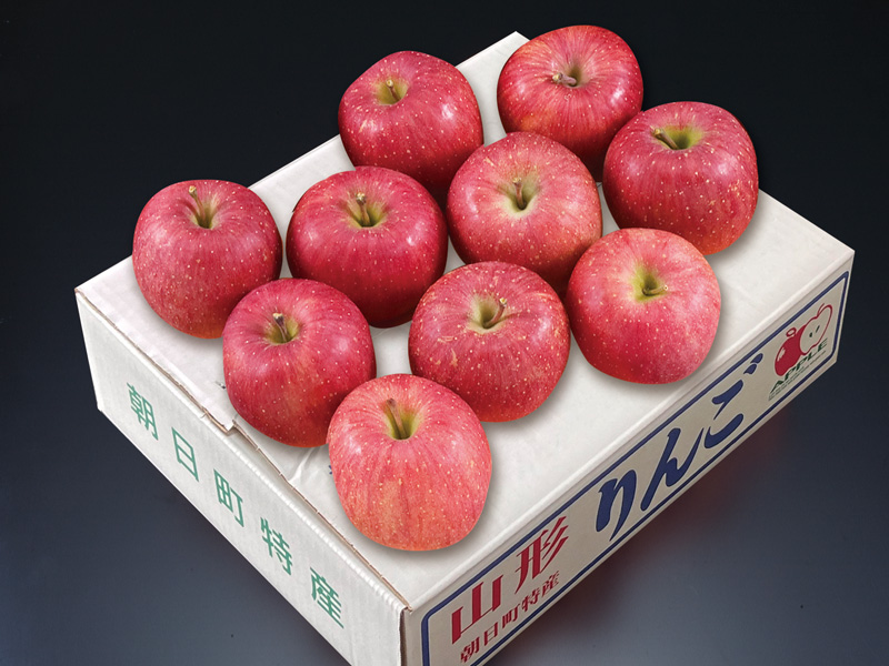 朝日町産特秀サンふじりんご特秀蜜入約3kg8〜10玉